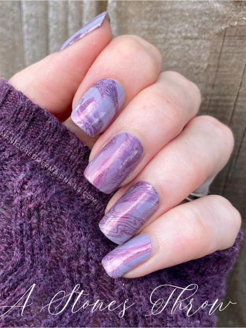 *Retired* Color Street: A Stone’s Throw | Purple Gray Amethyst Fall Marble Swirl